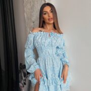 Жіноча сукня міні софт з шнурівкою — изображение 5