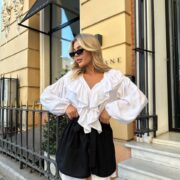 Стильний костюм жіночий оверсайз із льону — изображение 5