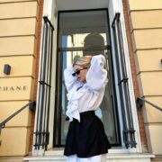 Стильний костюм жіночий оверсайз із льону — изображение 8